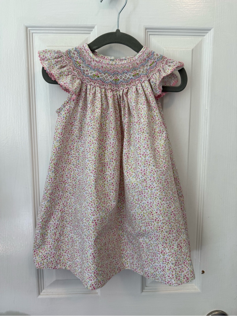Petit Bebe Floral Smocked Dress 12m